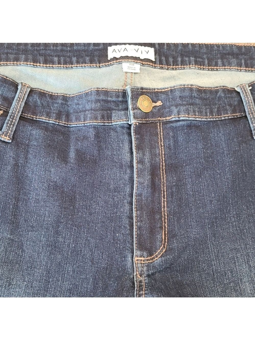 Ava & Viv Plus Size High Rise Skinny Jeans 26W NWT - Picture 2 of 5